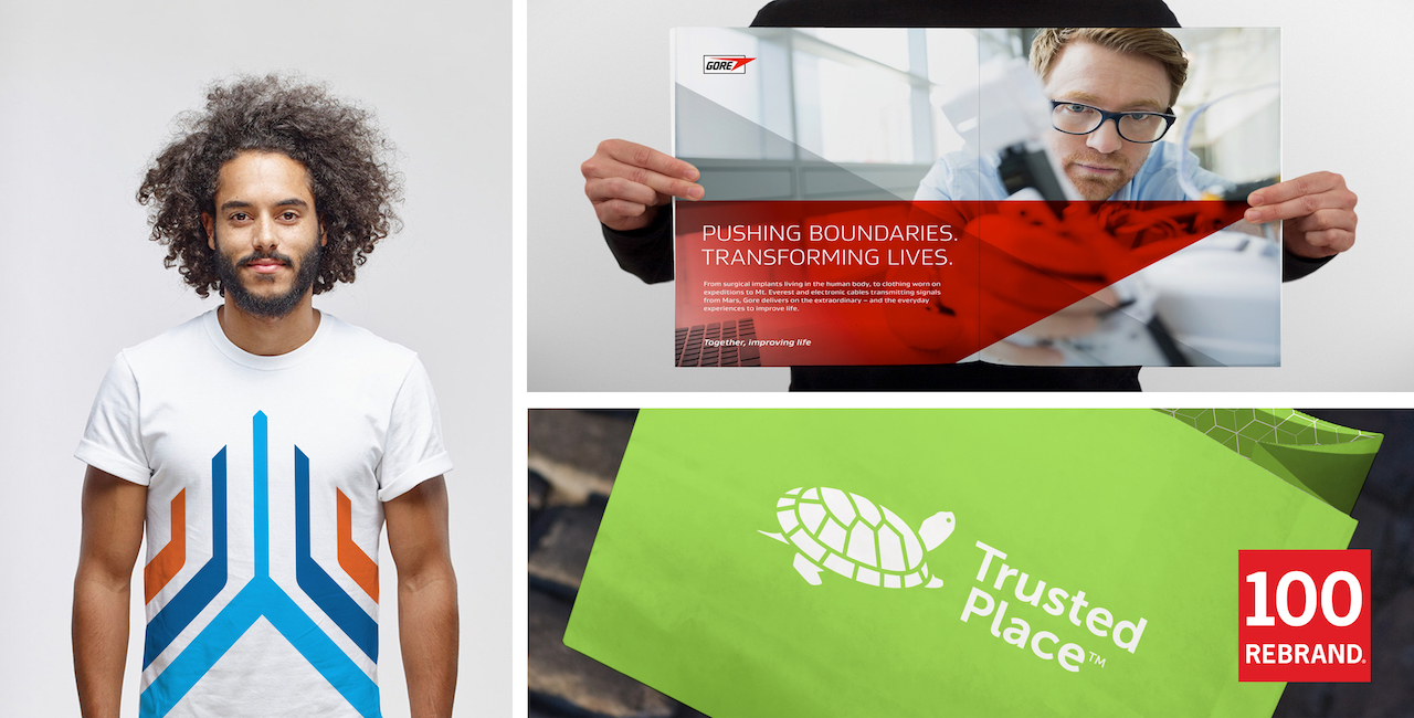 showcase of 3 branded pieces